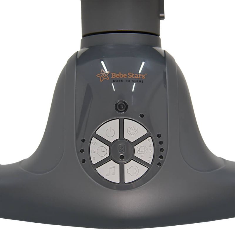 Bebe Stars Fluffy Ηλεκτρική Κούνια Ρηλάξ Smoked Grey