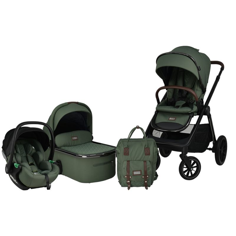 Bebe Stars Mythos Πολυκαρότσι 3-Σε-1 Με Κάθισμα Αυτοκινήτου Baby i-Size 40-87cm Forest Green