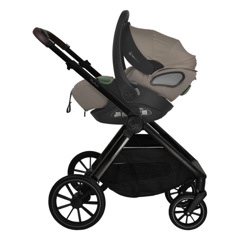 Bebe Stars Mythos Πολυκαρότσι 3-Σε-1 Με Κάθισμα Αυτοκινήτου Baby i-Size 40-87cm Natural Beige