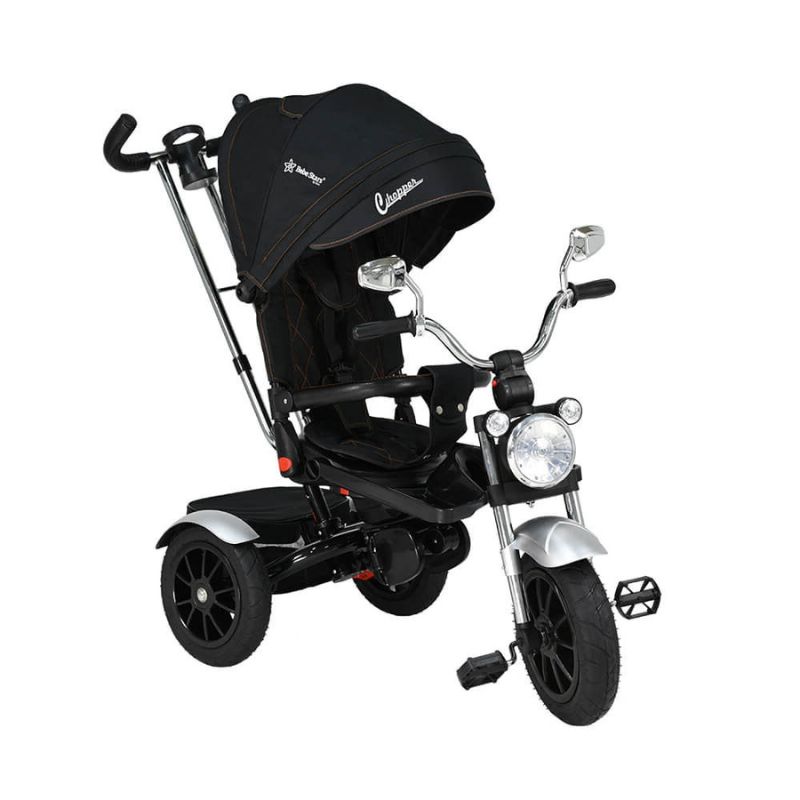 Bebe Stars Chopper Τρίκυκλο Ποδηλατάκι 360° 6-Σε-1 Black