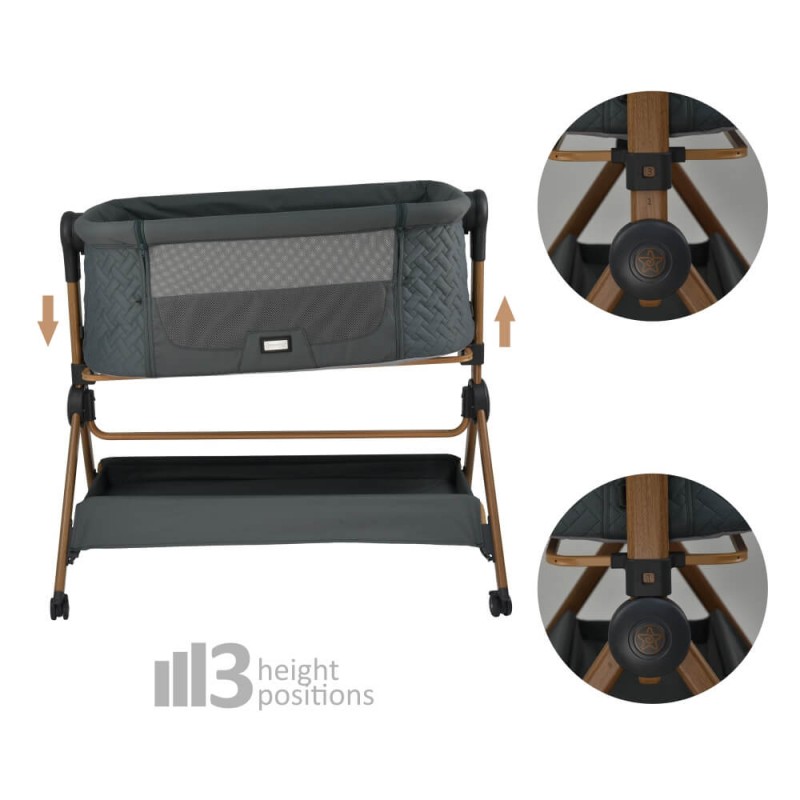 BebeStars Λίκνο Serenity 2 in 1 Smoked Grey 846-186