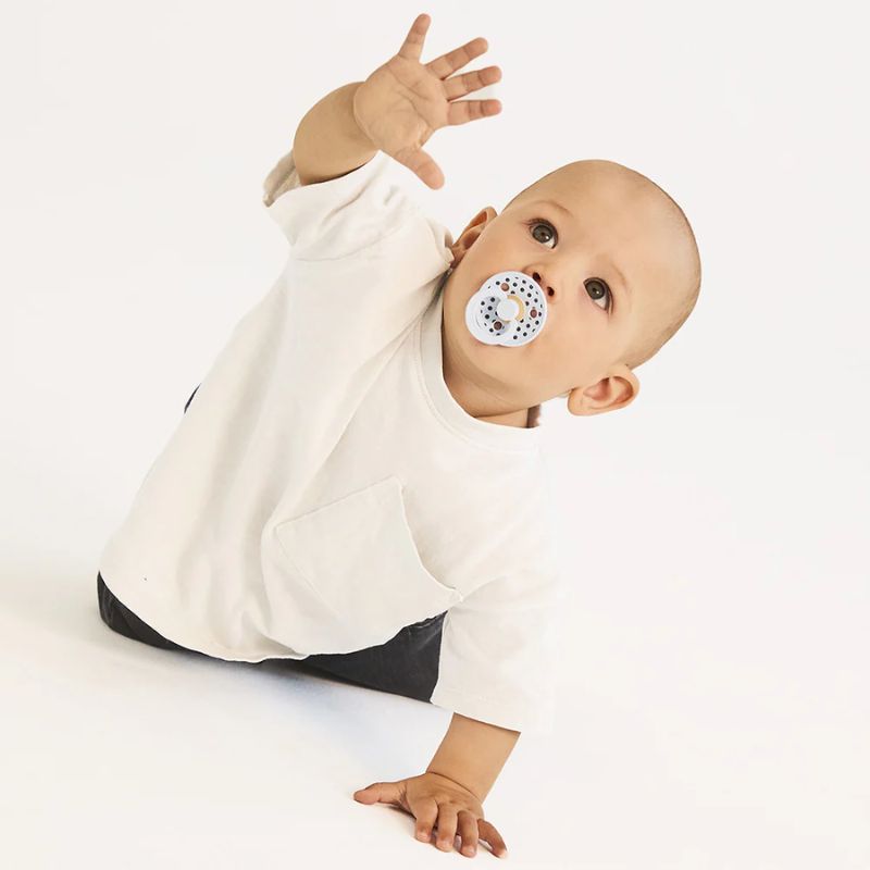 Bibs Studio Polka Colour Σετ Στρογγυλές Πιπίλες Latex Νο2 6-18 Μηνών Baby Blue / Steel Blue