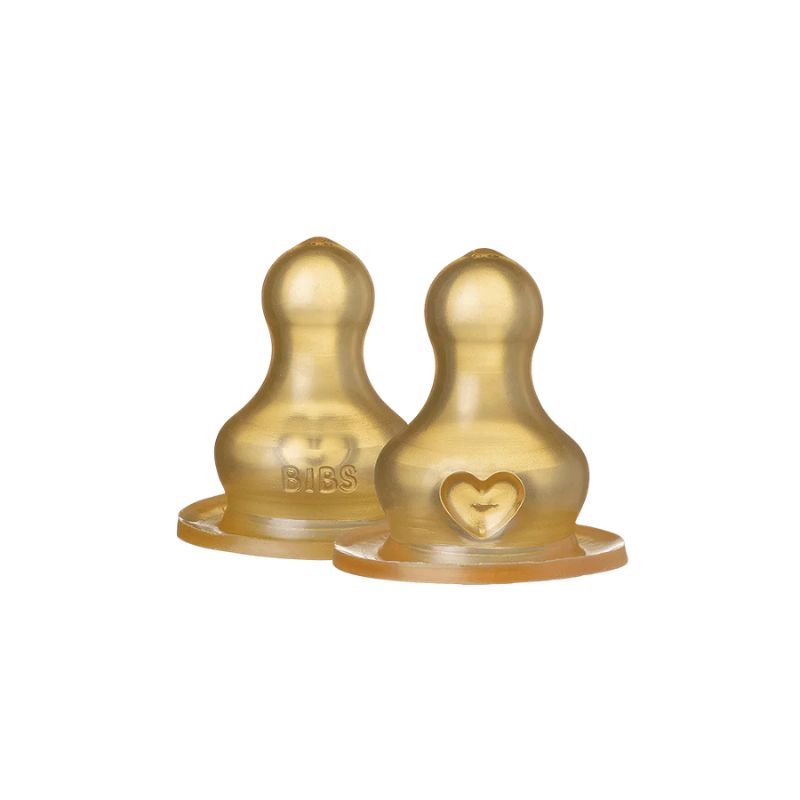 Bibs Σετ Στρογγυλές Θηλές Μπιμπερό Latex 2 τμχ Slow Flow Bibs Σετ Στρογγυλές Θηλές Μπιμπερό Latex 2 τμχ Slow Flow