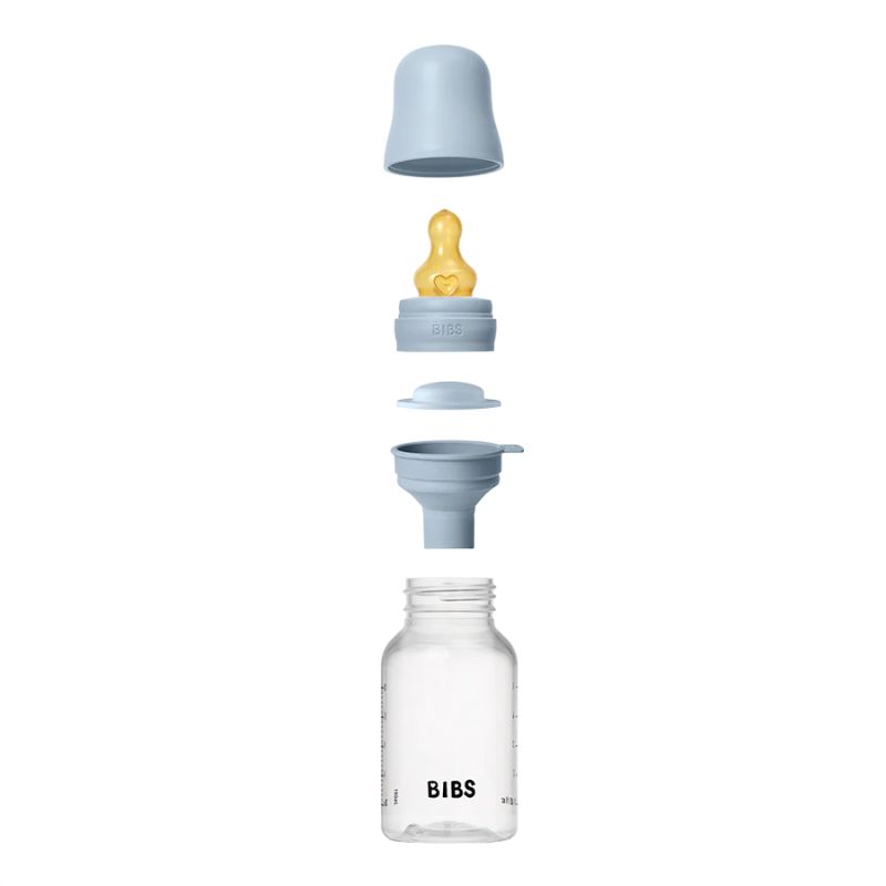 Bibs Πλαστικό Μπιμπερό Με Latex Θηλή 150ml Baby Blue