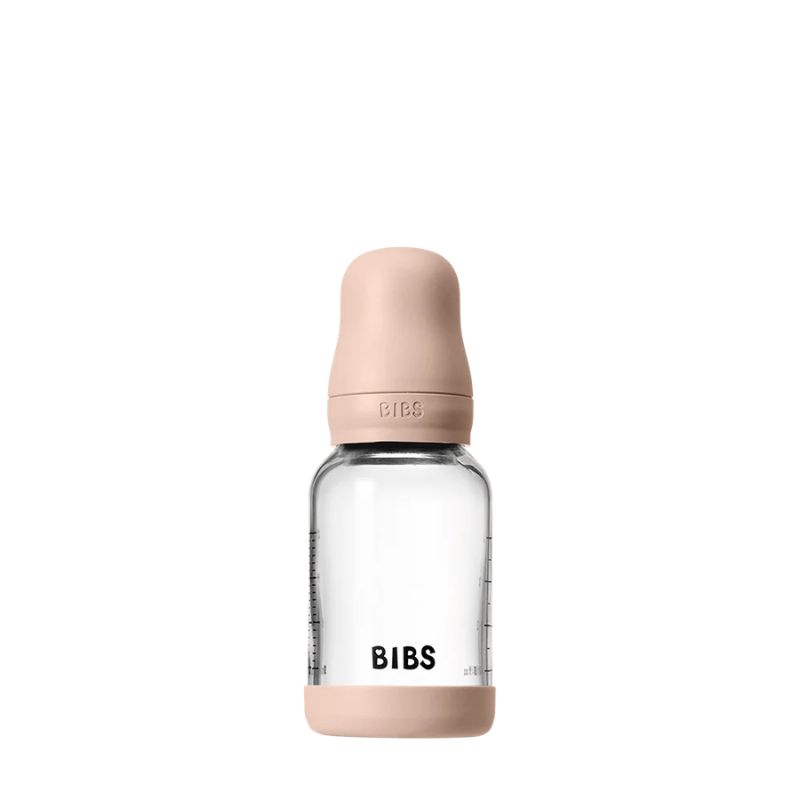 Bibs Γυάλινο Μπιμπερό Με Σιλικονούχα Θηλή 120ml Blush