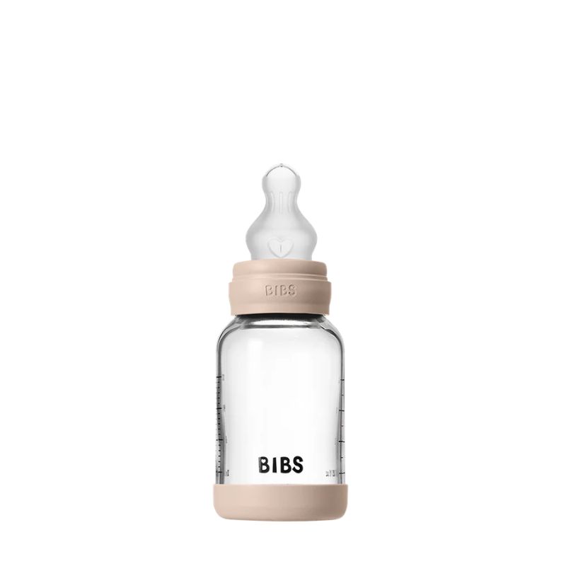 Bibs Γυάλινο Μπιμπερό Με Σιλικονούχα Θηλή 120ml Blush