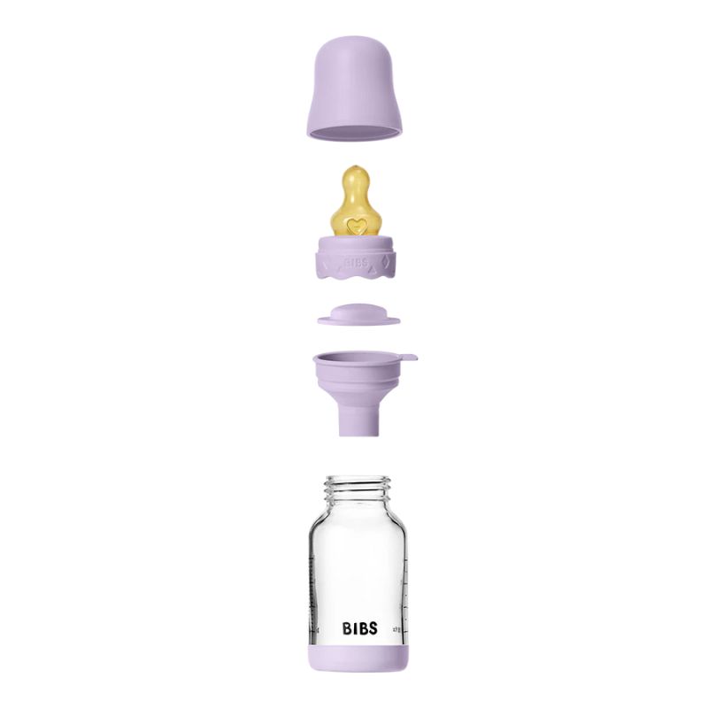 Bibs Boheme Γυάλινο Μπιμπερό Με Latex Θηλή 120ml Violet Sky