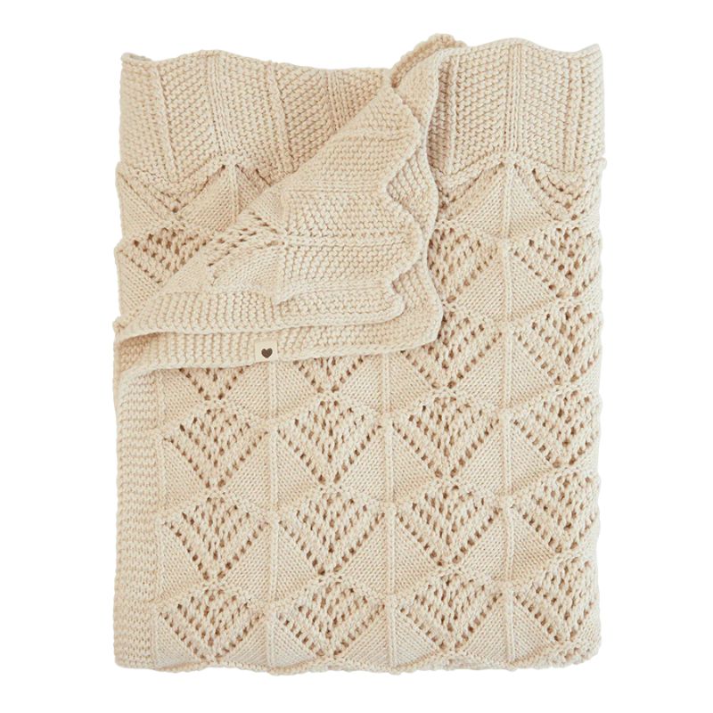Bibs Wavy Πλεκτή Κουβέρτα 70*100cm Ivory Bibs Wavy Πλεκτή Κουβέρτα 70*100cm Ivory