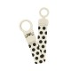 Bibs Loop Studio Polka Κλιπ Πιπίλας Για 0+ Μηνών Ivory / Black