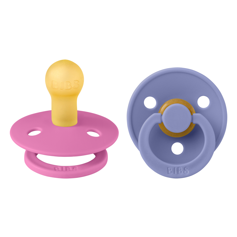 Bibs Πιπίλες Colour 2 τμχ Latex No 1 Bubblegum / Peri 0-6 μηνών
