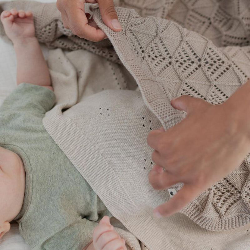 Bibs Pointelle Πλεκτή Κουβέρτα 70*100cm Vanilla Bibs Pointelle Πλεκτή Κουβέρτα 70*100cm Vanilla