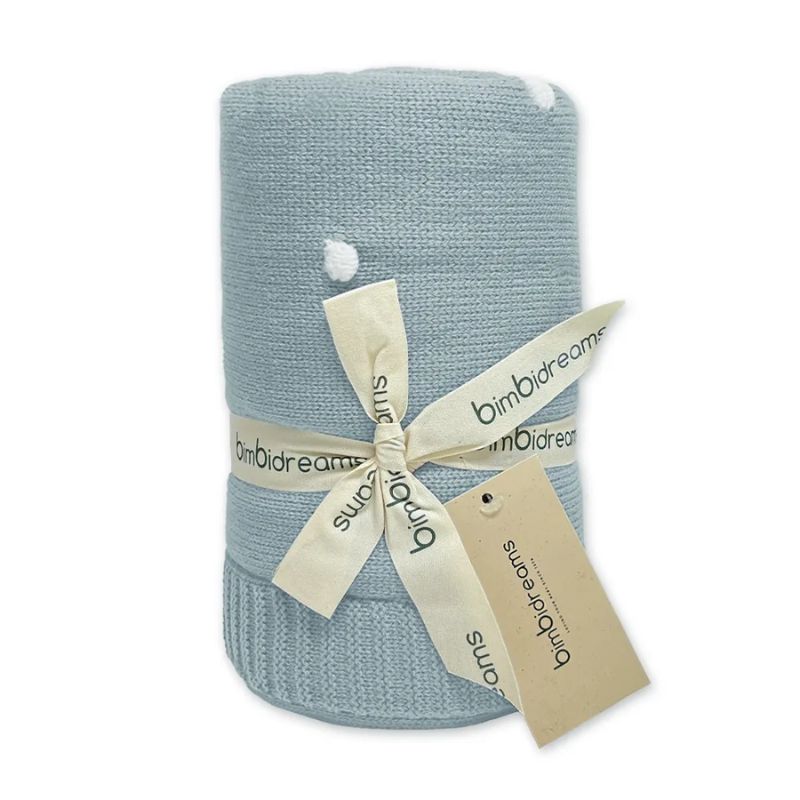 Bimbidreams Πλεκτή Κουβέρτα Με Fleece Coralina 80cm * 110cm Mint Bimbidreams Πλεκτή Κουβέρτα Με Fleece Coralina 80cm * 110cm Mint