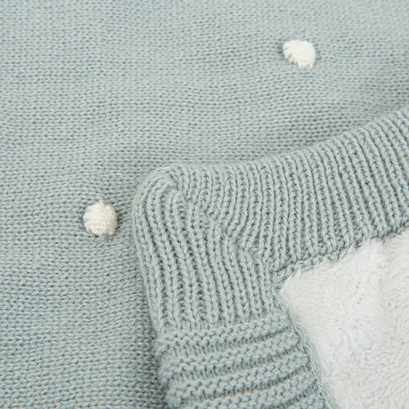 Bimbidreams Πλεκτή Κουβέρτα Με Fleece Coralina 80cm * 110cm Mint Bimbidreams Πλεκτή Κουβέρτα Με Fleece Coralina 80cm * 110cm Mint