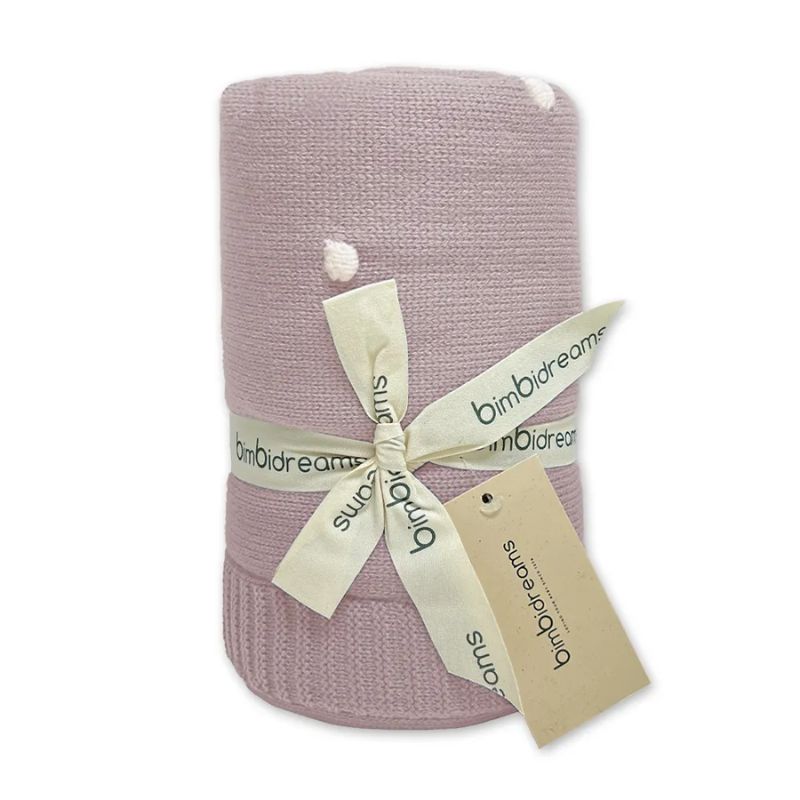 Bimbidreams Πλεκτή Κουβέρτα Με Fleece Coralina 80cm * 110cm Dusky Pink Bimbidreams Πλεκτή Κουβέρτα Με Fleece Coralina 80cm * 110cm Dusky Pink