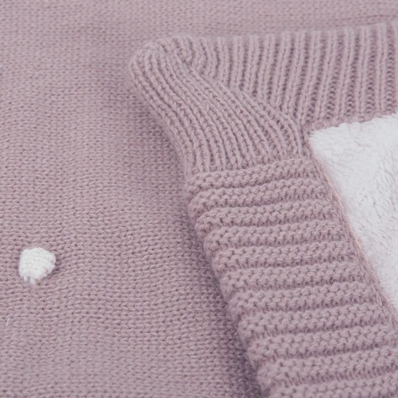 Bimbidreams Πλεκτή Κουβέρτα Με Fleece Coralina 80cm * 110cm Dusky Pink Bimbidreams Πλεκτή Κουβέρτα Με Fleece Coralina 80cm * 110cm Dusky Pink