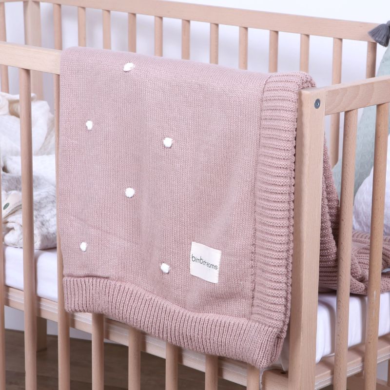Bimbidreams Πλεκτή Κουβέρτα Με Fleece Coralina 80cm * 110cm Dusky Pink Bimbidreams Πλεκτή Κουβέρτα Με Fleece Coralina 80cm * 110cm Dusky Pink