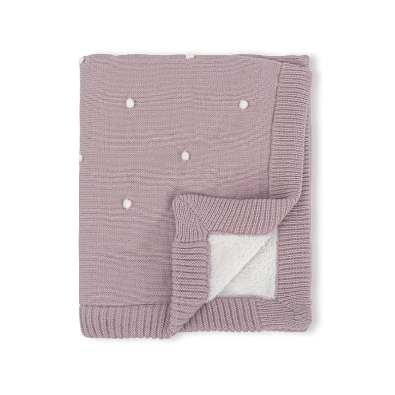 Bimbidreams Πλεκτή Κουβέρτα Με Fleece Coralina 80cm * 110cm Dusky Pink Bimbidreams Πλεκτή Κουβέρτα Με Fleece Coralina 80cm * 110cm Dusky Pink