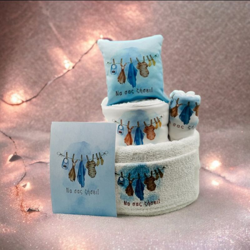 Bonjour Bebe Τούρτα Σετ Με Πάνες Και Λευκά Είδη Να σας ζήσει!