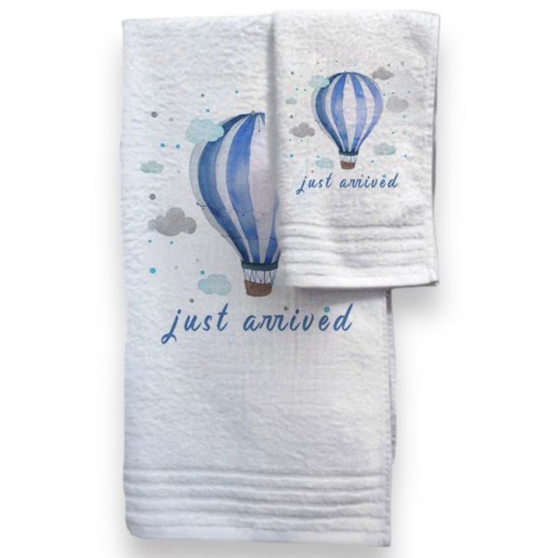 Bonjour Bebe Τούρτα Σετ Με Πάνες Και Λευκά Είδη Έφτασα Μπλε Αερόστατο