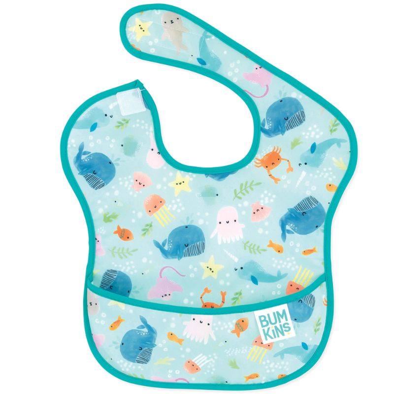 Bumkins Superbib Αδιάβροχη Σαλιάρα Για 6-24 Μηνών Ocean Life