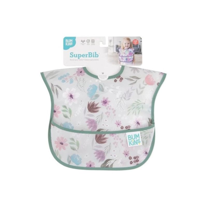 Bumkins Superbib Αδιάβροχη Σαλιάρα Για 6-24 Μηνών Floral