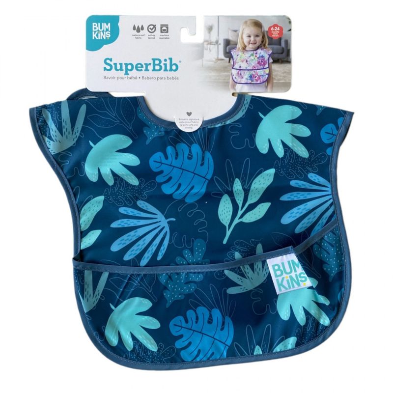 Bumkins Superbib Αδιάβροχη Σαλιάρα Για 6-24 Μηνών Blue Tropic