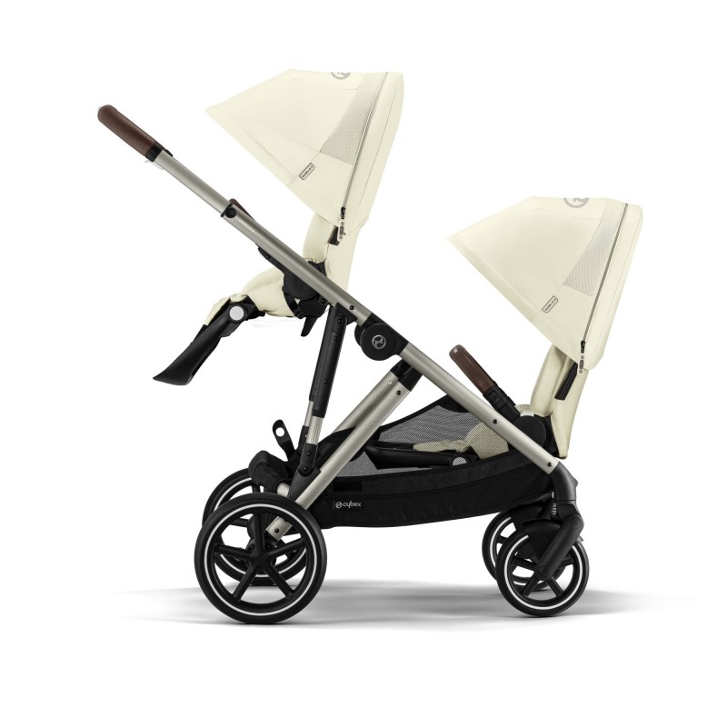 Cybex Gazelle S TPE Seashell Beige Βρεφικό Καρότσι για δίδυμα