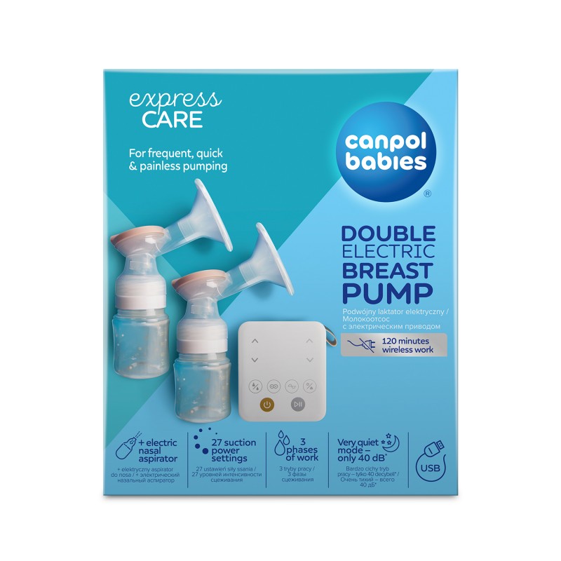 Canpol babies Διπλό Ηλεκτρικό Θήλαστρο Με Ρινικό Αναρροφητήρα Express Care