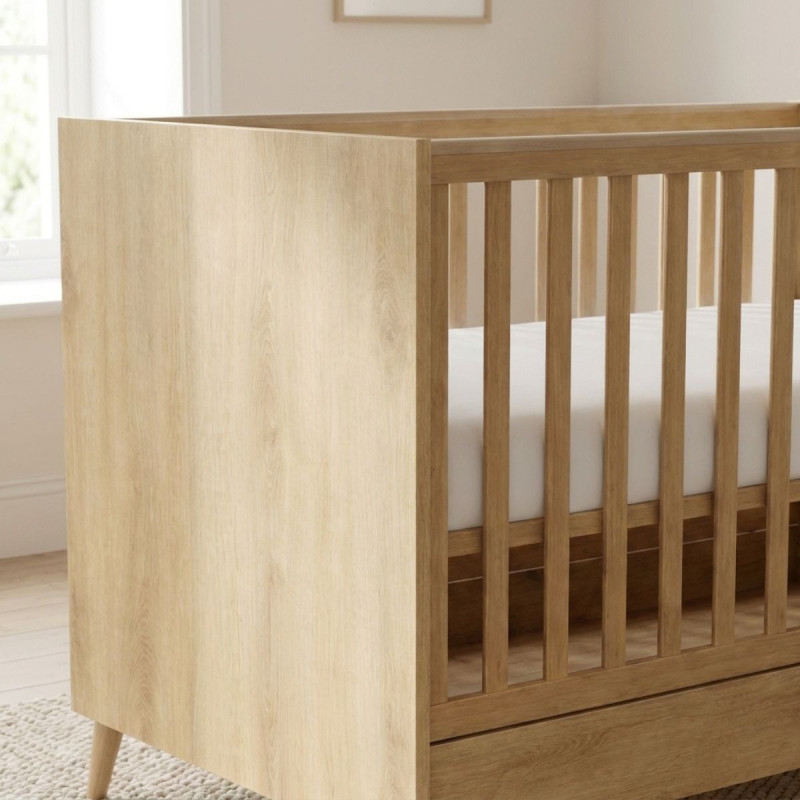 Casababy Elia Oak Βρεφικό Κρεβάτι Μετατρεπόμενο Σε Προεφηβικό