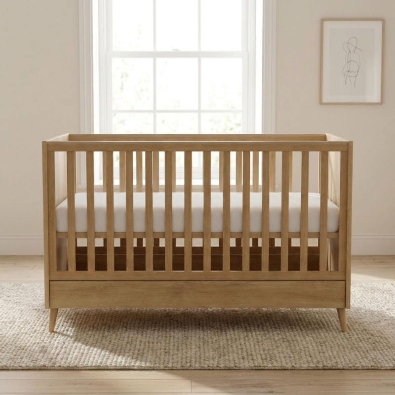 Casababy Elia Oak Βρεφικό Κρεβάτι Μετατρεπόμενο Σε Προεφηβικό