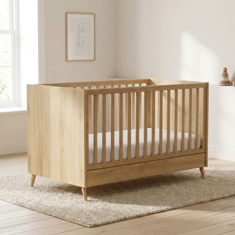 Casababy Elia Oak Βρεφικό Κρεβάτι Μετατρεπόμενο Σε Προεφηβικό