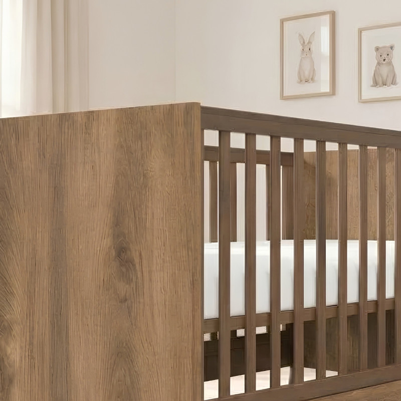 Casababy Elia Walnut Βρεφικό Κρεβάτι Μετατρεπόμενο