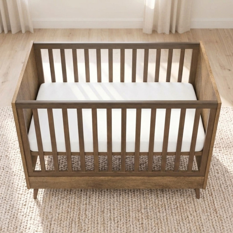 Casababy Elia Walnut Βρεφικό Κρεβάτι Μετατρεπόμενο