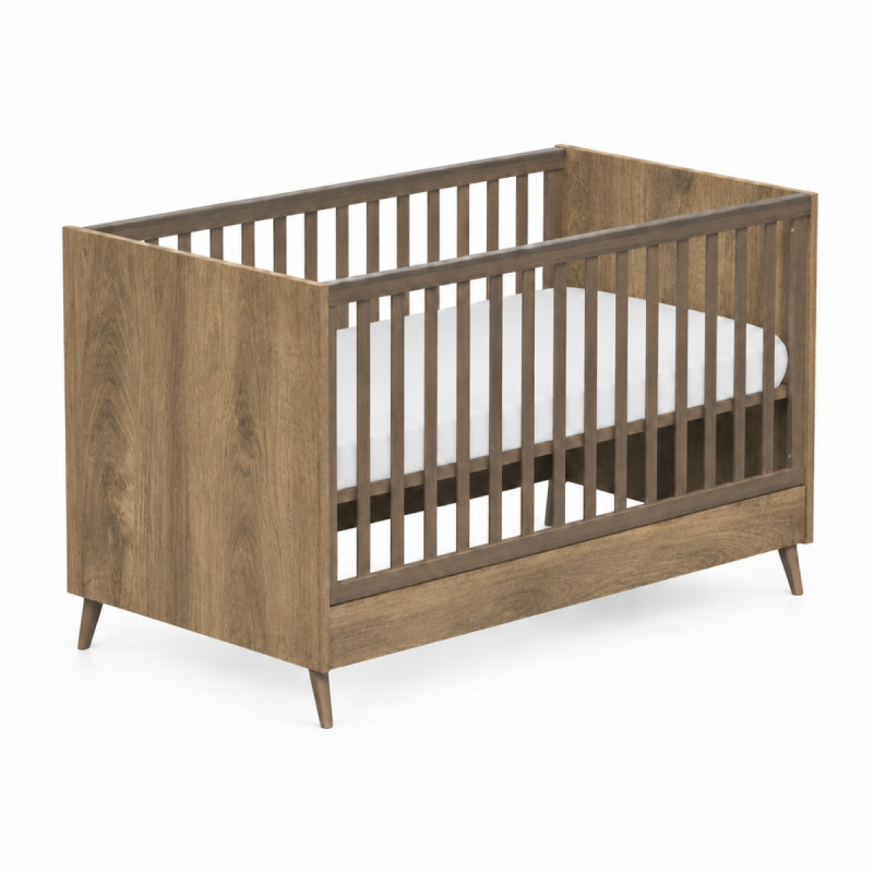Casababy Elia Walnut Βρεφικό Κρεβάτι Μετατρεπόμενο