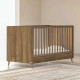 Casababy Elia Walnut Βρεφικό Κρεβάτι Μετατρεπόμενο