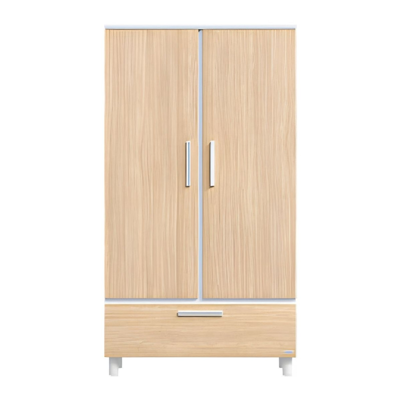 Casababy Lumi Natural Oak Λευκό Βρεφική Ντουλάπα