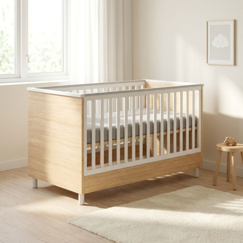 Casababy Lumi Natural Βρεφικό Κρεβάτι Μετατρεπόμενο Σε Προεφηβικό