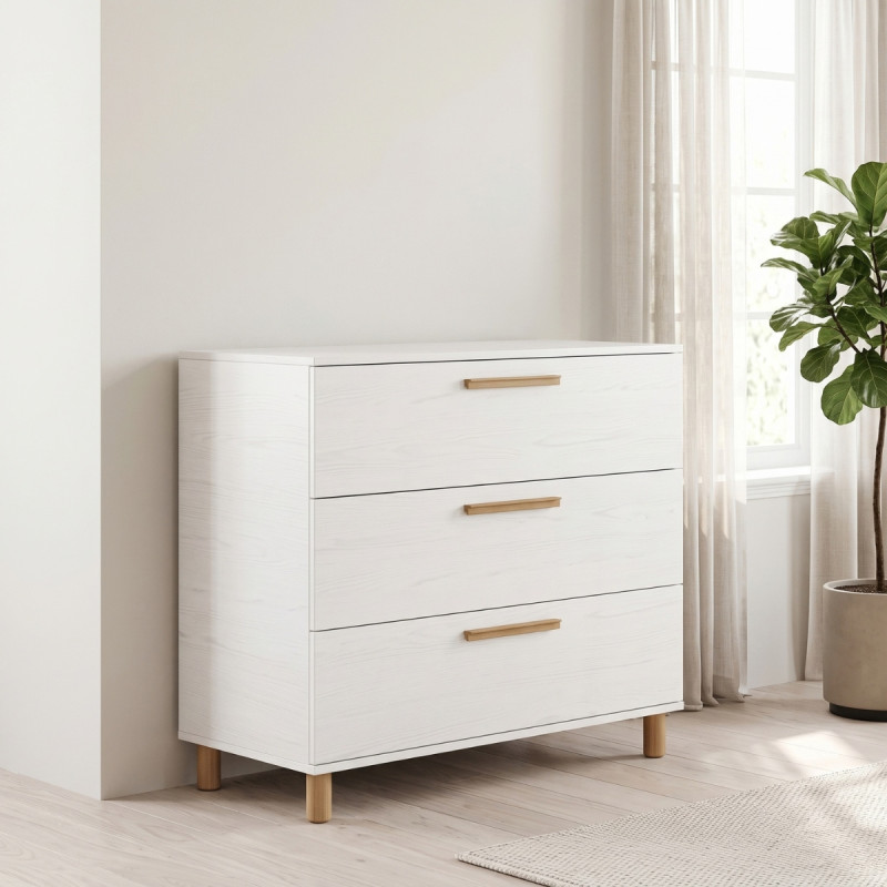 Casababy Lumi White Βρεφική Συρταριέρα