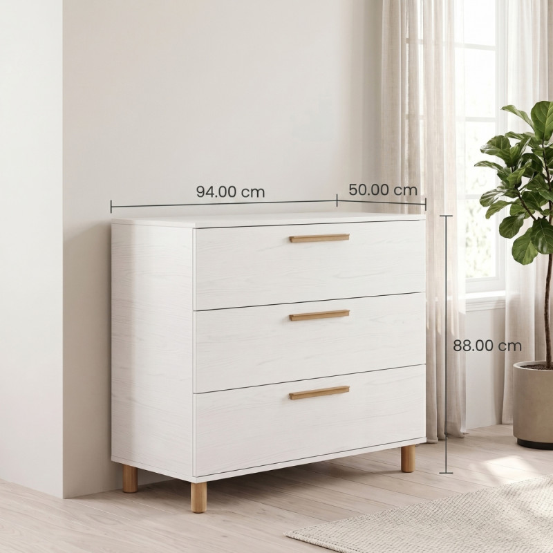 Casababy Lumi White Βρεφική Συρταριέρα