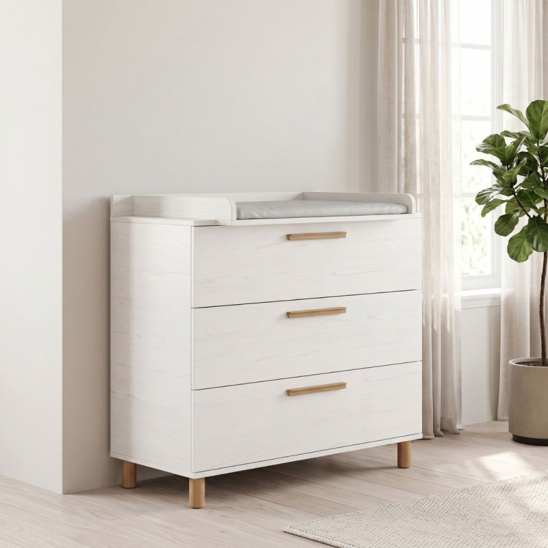 Casababy Lumi White Βρεφική Συρταριέρα