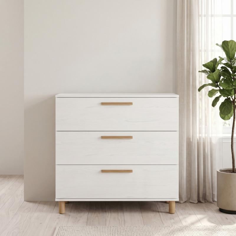 Casababy Lumi White Βρεφική Συρταριέρα