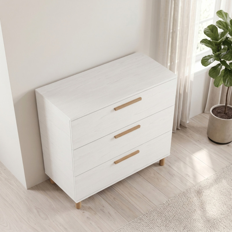 Casababy Lumi White Βρεφική Συρταριέρα