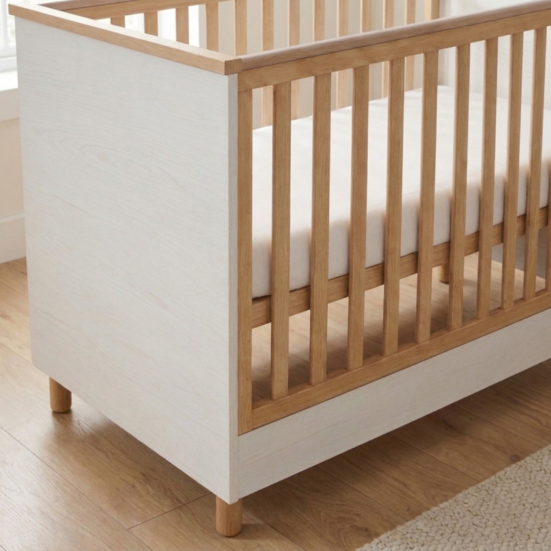Casababy Lumi White Βρεφικό Κρεβάτι Μετατρεπόμενο Σε Προεφηβικό