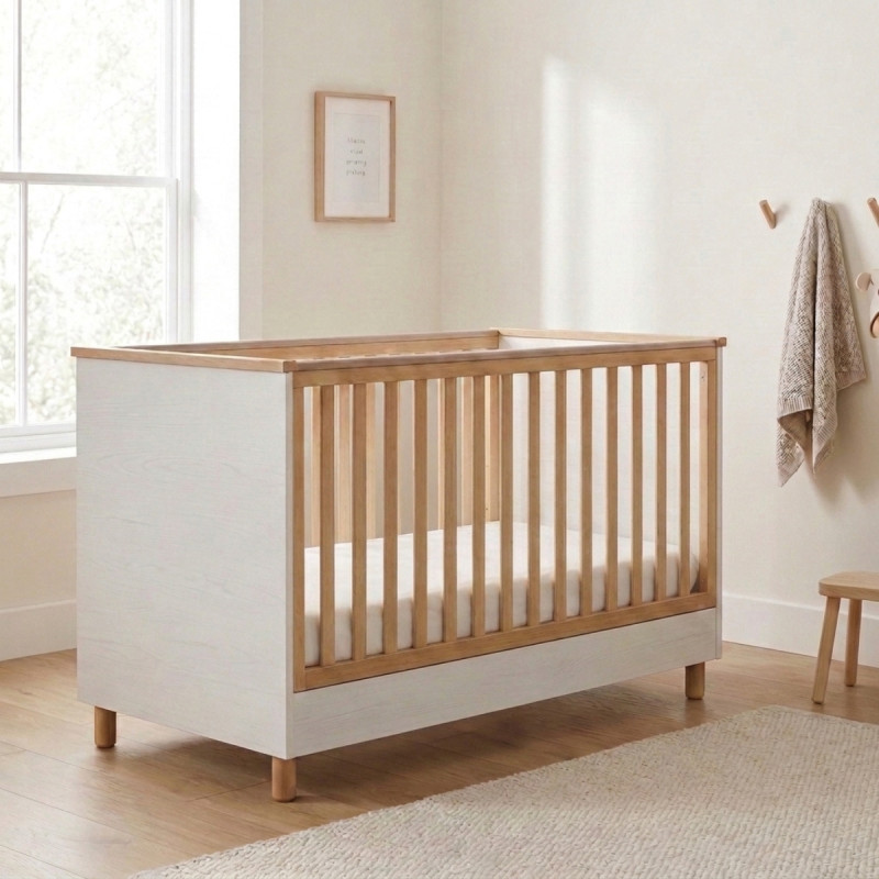 Casababy Lumi White Βρεφικό Κρεβάτι Μετατρεπόμενο Σε Προεφηβικό