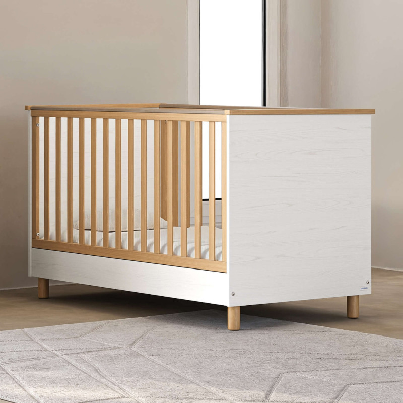 Casababy Lumi White Βρεφικό Κρεβάτι Μετατρεπόμενο Σε Προεφηβικό
