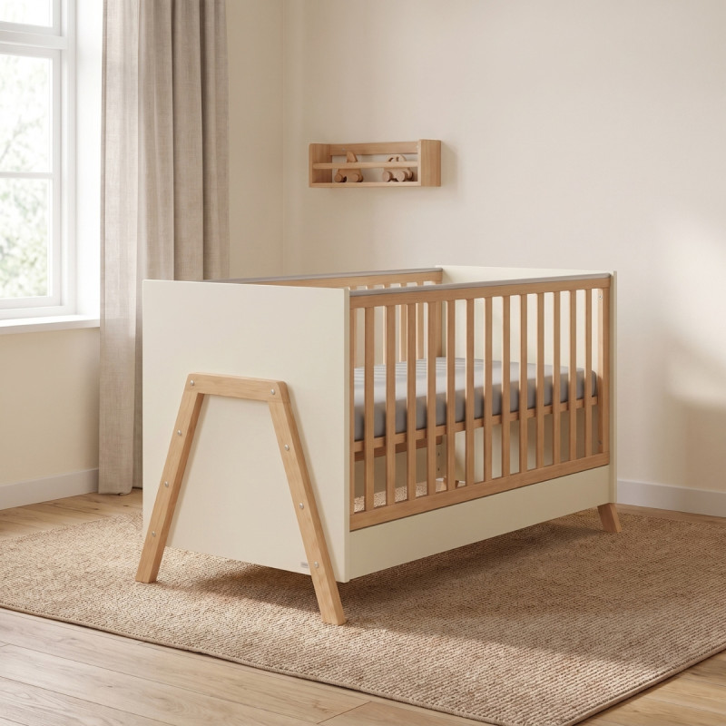 Casababy Oslo Vanilla Βρεφικό Κρεβάτι Μετατρεπόμενο