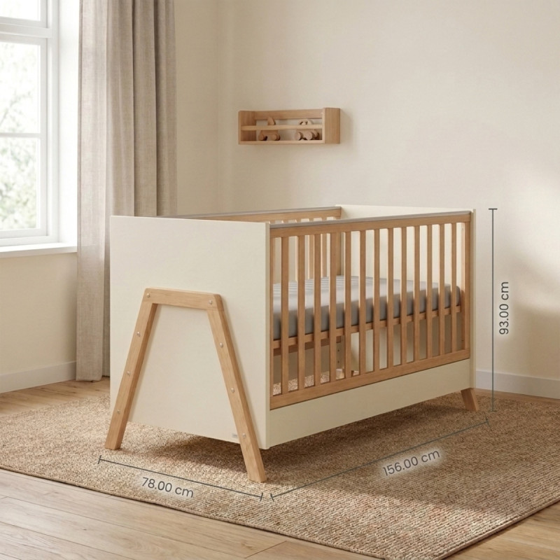 Casababy Oslo Vanilla Βρεφικό Κρεβάτι Μετατρεπόμενο