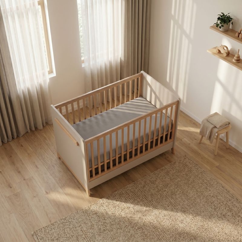 Casababy Palmer Beige Βρεφικό Κρεβάτι Μετατρεπόμενο Σε Προεφηβικό