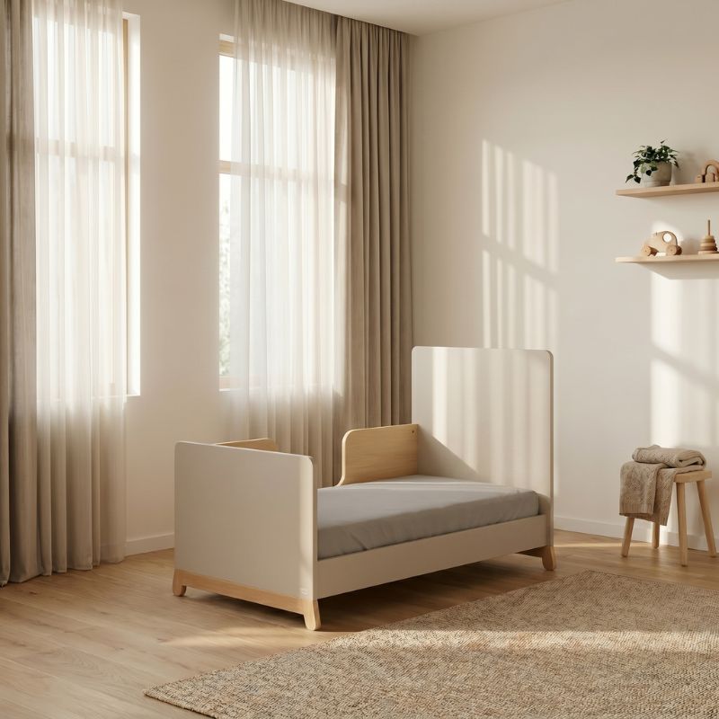 Casababy Palmer Beige Βρεφικό Κρεβάτι Μετατρεπόμενο Σε Προεφηβικό