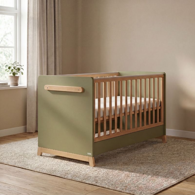 Casababy Palmer Olive Βρεφικό Κρεβάτι Μετατρεπόμενο Σε Προεφηβικό